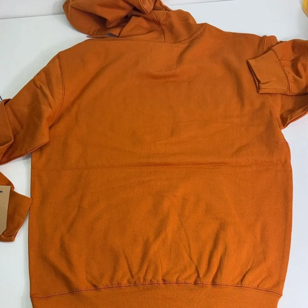 New York City Orange Pullover Hoodie unisex Sz XL NWT